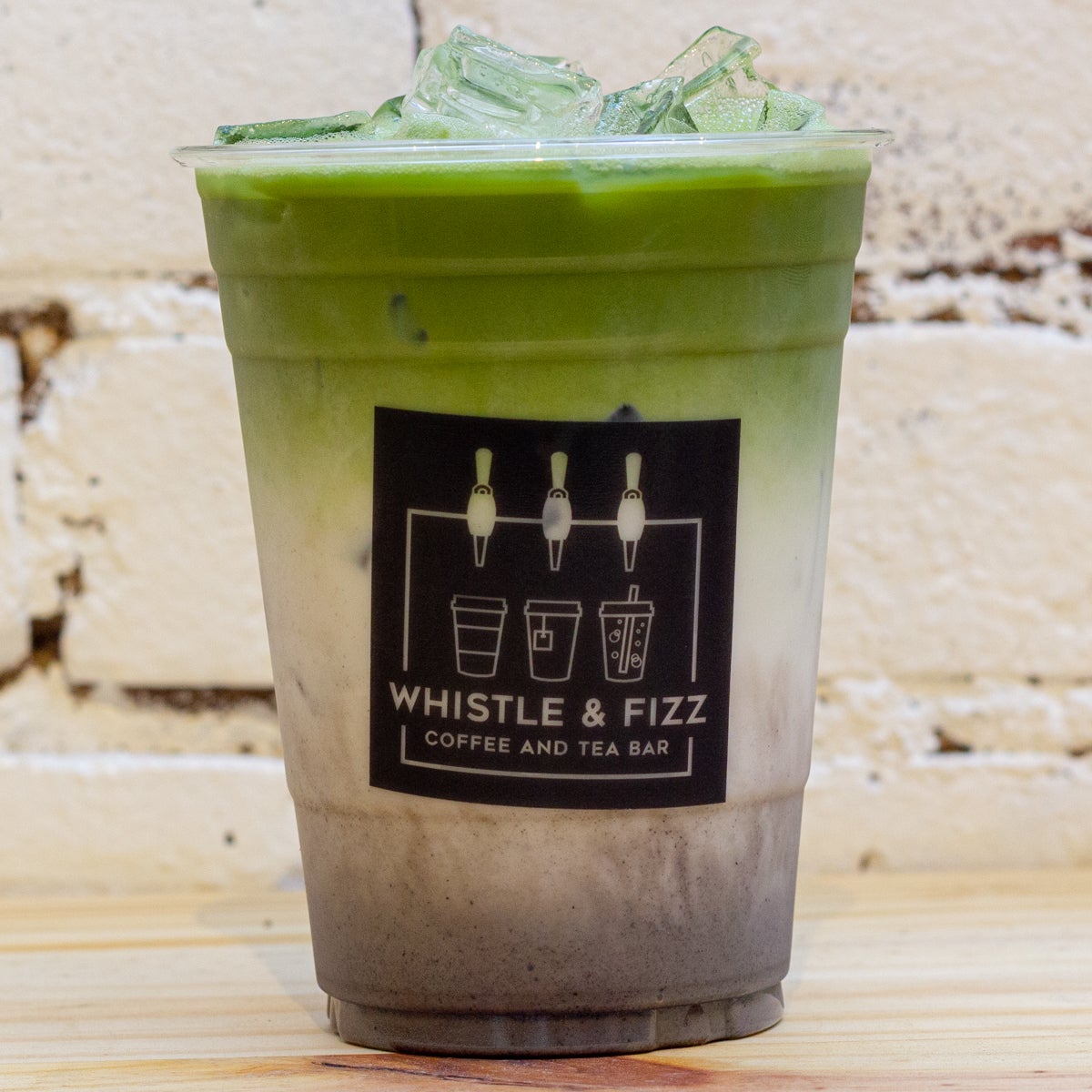 Coconut Black Sesame Matcha Latte | Whistle & Fizz